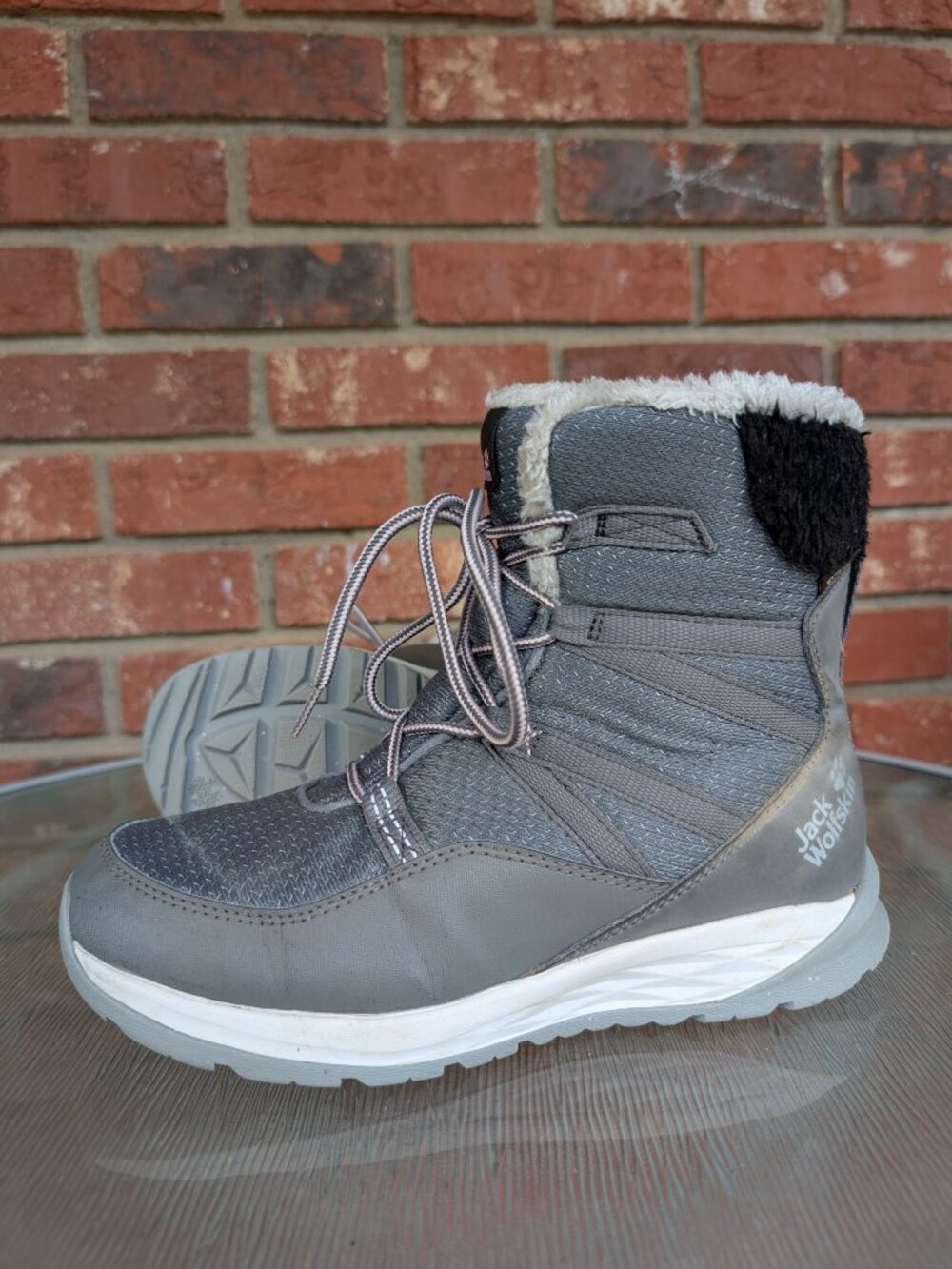 Kids Boys Girls Jack Wolfskin Snow Boots Grey Size 5
